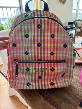Kate Spade bellaplaid citypack backpack retail
